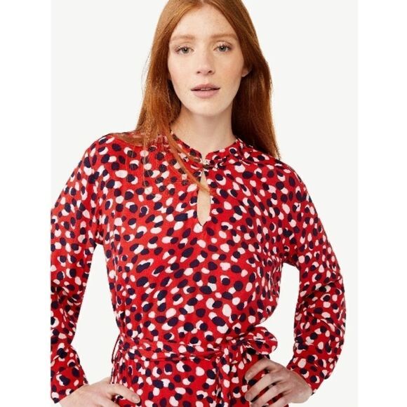 Women’s Tiered Belted Lightweight Mini Dress Size S - Picture 5 of 6